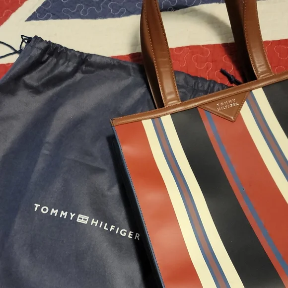 Tommy Hilfiger Men's Multicolor Striped Briefcase